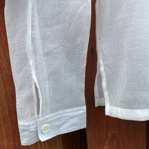 Fantazia Women’s Sheer White Button Shirt Size L - Picture 4 of 10